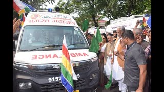 30.09.2022: Governor flagged off 11 Veterinary Ambulances from Raj Bhavan Mumbai;?>