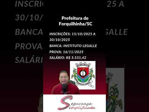 Prefeitura de Forquilhinha SC CONCURSOS TST 2