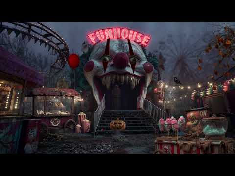 CREEPY CARNIVAL FUNHOUSE AMBIENCE🤡 — DISTORTED MUSIC, POPCORN🍿🍭, LAUGHTER, SCREAMS