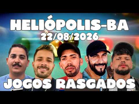 AO VIVO: JOGOS RASGADOS EM HELIÓPOLIS-BA 22/08/2026 #aovivo #sinuca #sinucaaovivo