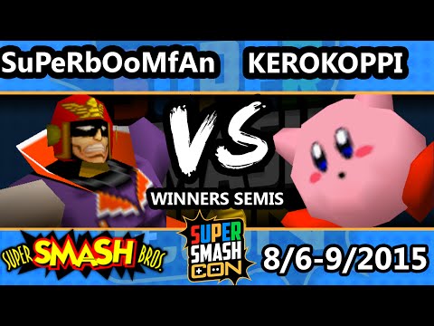 Super Smash Con - SuPeRbOoMfAn (Captain Falcon) Vs. KeroKeroppi (Kirby) - Winners Semis - Smash 64