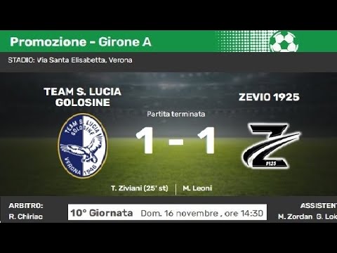 Veneto Promotion Championship Group A. 10th place in the Championship. Team S.Lucia Golosine-Zevio