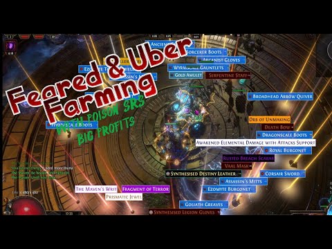 PoE: 3.20 Poison SRS Farming Feared , Uber Shaper and Elder for BIG profits