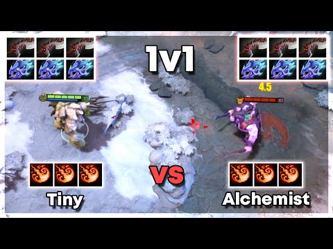 Tiny vs Alchemist with 3x Abyssal and 3x Moonshard - Who will win?