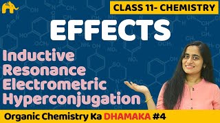 GOC Class 11 | Inductive effect | Resonance | Electromeric | Hyperconjugation | CBSE NEET JEE