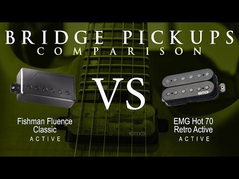 Fishman FLUENCE CLASSIC vs EMG HOT 70 RETRO ACTIVE - Active Bridge Pickup Guitar Tone Comparison