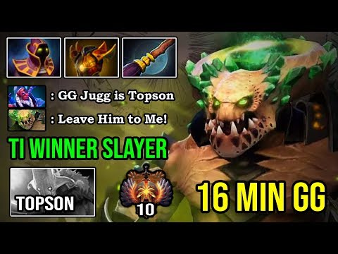 TI WINNER SLAYER!!! NEW 7.23F OFFLANE UNDERLORD  16MIN GG DELETED TOPSON JUGGERNAUT DOTA 2