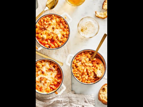 Cheesy White Bean Tomato Bake