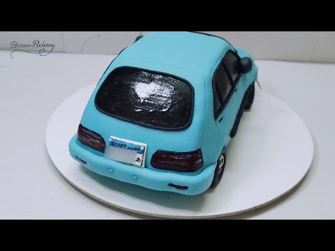 How to make a 3D car cake step by step