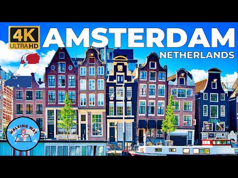 Amsterdam, Netherlands Evening Walk - Immersive Sound & Captions [4K Ultra HD/60fps]