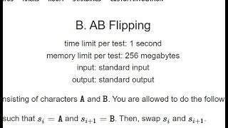 B. AB Flipping codeforces