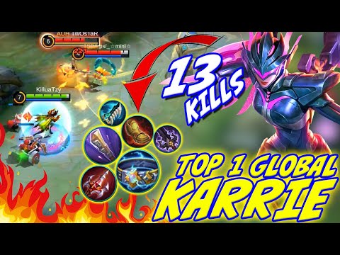 New Meta Karrie Insane Damage | Meta Build Karrie | Top 1 Global Karrie - MLBB