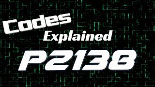 P2138 And other Electronic Throttle body Codes ( Codes Explained )