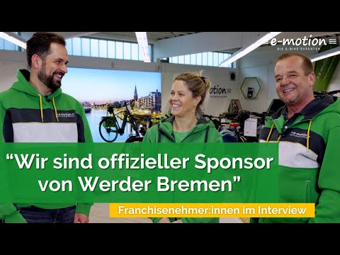 e-motion Bremen ist offizieller Sponsor von Werder Bremen ⚽ |  e-motion Shopinhaber:innen Interview