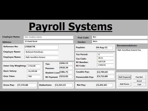 How to create Payroll Systems in Excel using VBA - Tutorial 3