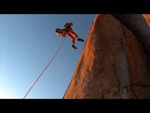 Climbing Freerider Ground Up (5.12d, Grade VI)