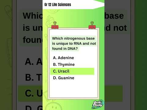 Grade 12 Life Science:  DNA 🧬 - How many did you get right?         #grade12 #lifescience #study