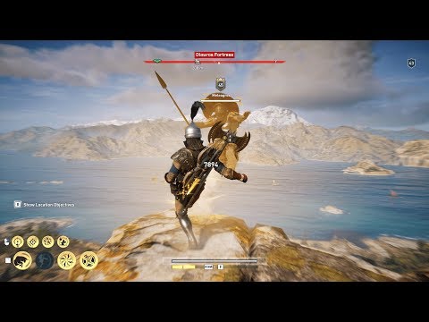 Epic Spartan Kick Off Cliff - Assassin's Creed: Odyssey