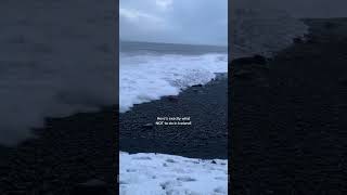 Please DON’T ignore the warnings at Reynisfjara black sand beach 🚨⚠️🌊 #iceland #icelandtravel