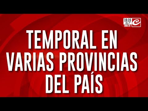 Temporal en varias provincias del país: alerta naranja en Buenos Aires