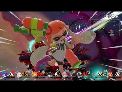SSBU - Sonic Vs Jigglypuff Vs Inkling Vs Dark Pit Vs Corrin Vs ROB VS Mr. G&W Vs Terry