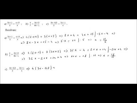 Clasa a VI-a - Proportii - ex.  9 - ecuatii cu proportii