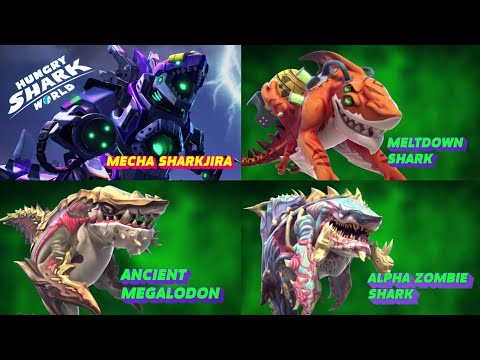 ALL MUTANT SHARKS! (NEW MECHAJIRA) - Hungry Shark World 10th