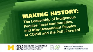 Indigenous Peoples and Local Community Leadership at COP30