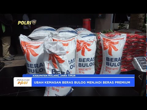 POLRES MALANG TANGKAP PEMALSU BERAS BULOG JADI BERAS PREMIUM