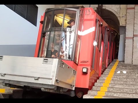 Como-Brunate Funicular train climbing out of Como