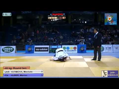 Judo 2013 European Championships Cadets Tallinn: Yatimova (UKR) - Huber (ITA) [-48kg]