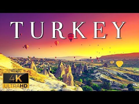 FLYING OVER TURKEY (4K UHD) - Wonderful Natural Landscape With Calming Music (4K Video Ultra HD)