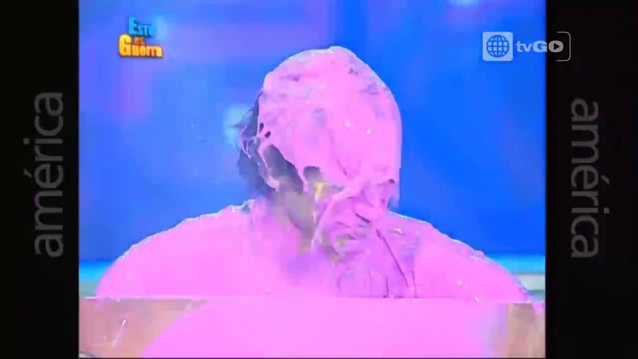 Handsome Model Getting Slimed