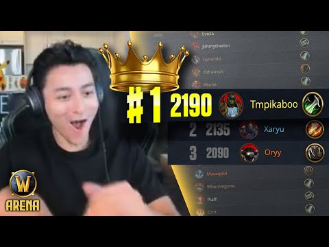 I HIT RANK 1 ON THE 2S LADDER W/ XARYU | Pikaboo WoW Arena
