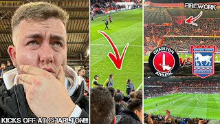 CHARLTON ATHLETIC VS IPSWICH TOWN | 2-0 | FANS FIGHT PLAYERS PITCH INVASION & SHOCKING AWAY LOSS!!!