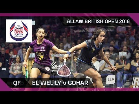 Squash: El Welily v Gohar - Allam British Open 2016 - Women's QF Highlights