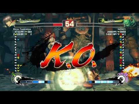 Kiryu Tsukimiya (Guy) vs ts0901 (Blanka) SSF4 AE