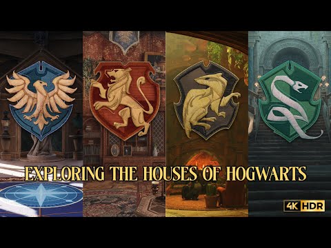 Exploring the Houses of Hogwarts | Cinematic Ambience & Music | 4K HDR