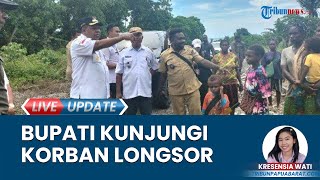 Bupati Hermus Indou Nekat Lewati Longsor, Kunjungi Warga Terdampak di Distrik Tanah Rubuh