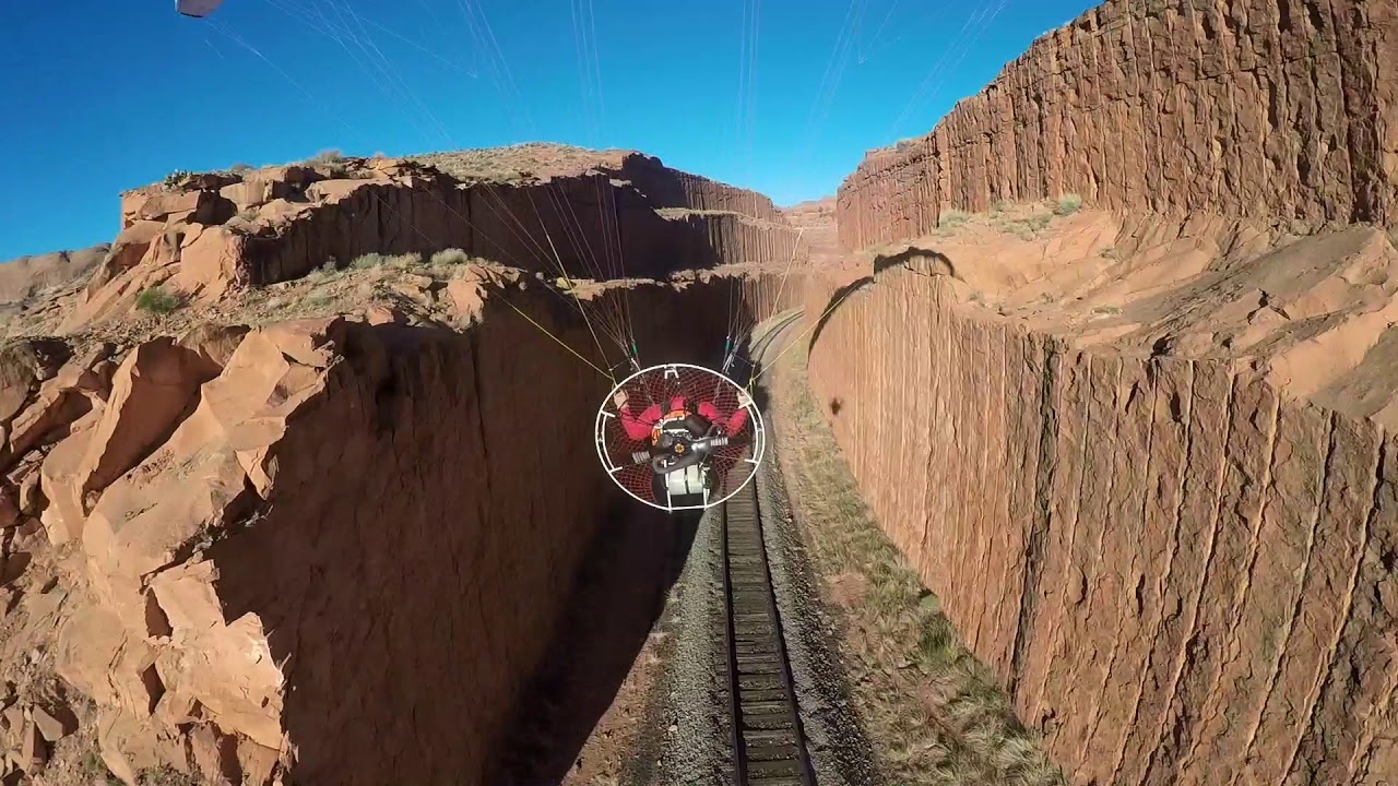 Powered Paragliding through the arches of Moab
