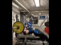 Bench Press 170kg 1 reps for 10 sets with close grip - legs up
