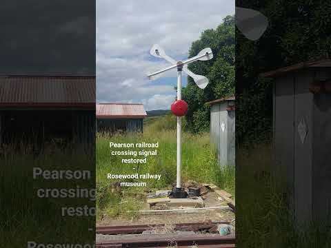 Pearson railroad crossing signal restored