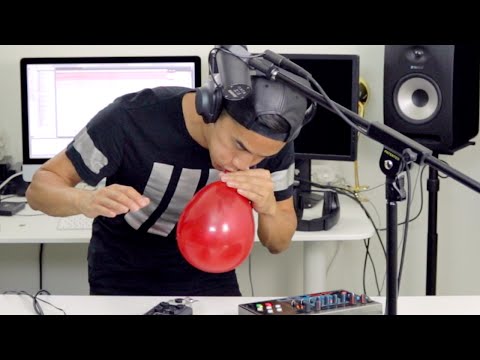 Just a dude performing balloon music.