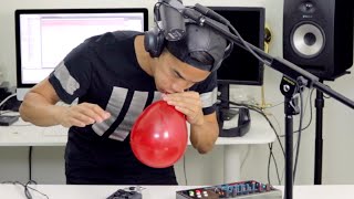 Just a dude performing balloon music.
