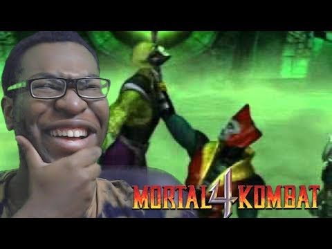 REACTING TO MORTAL KOMBAT 4 ENDINGS! THIS IS TOO FUNNY!