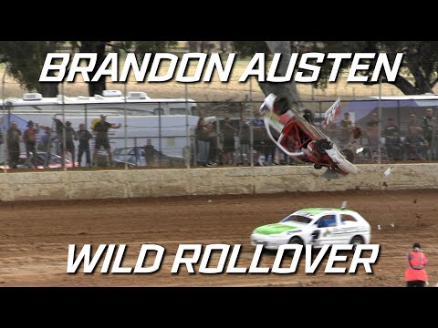 Junior Sedans: Brandon Austen Massive Rollover - Alexandra Speedway