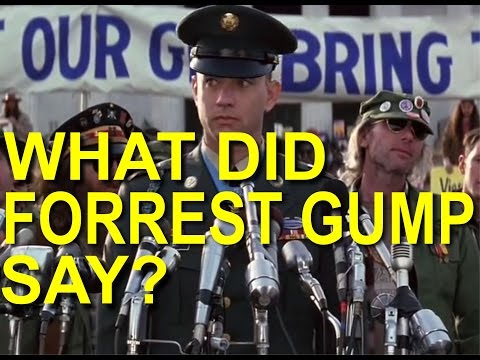 What Forrest Gump said at Vietnam Protest   SUBTITLED