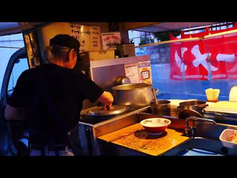 Authentic Japanese Ramen Stall in Chiba! Late-Night Noodles Under the Stars 🍜✨