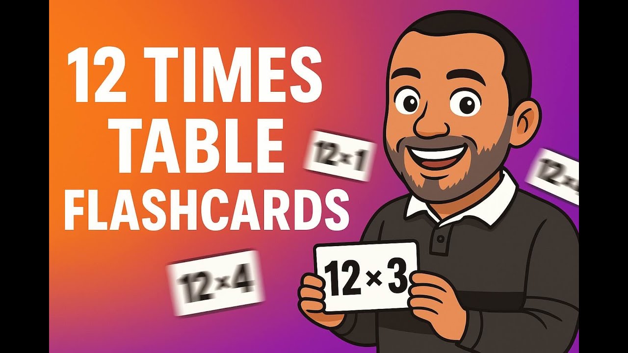 12's times tables flashcards