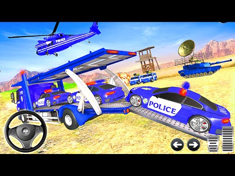 City Drive Us Police Multi Level Car Transporter Truck 2021 | Android Gameplay